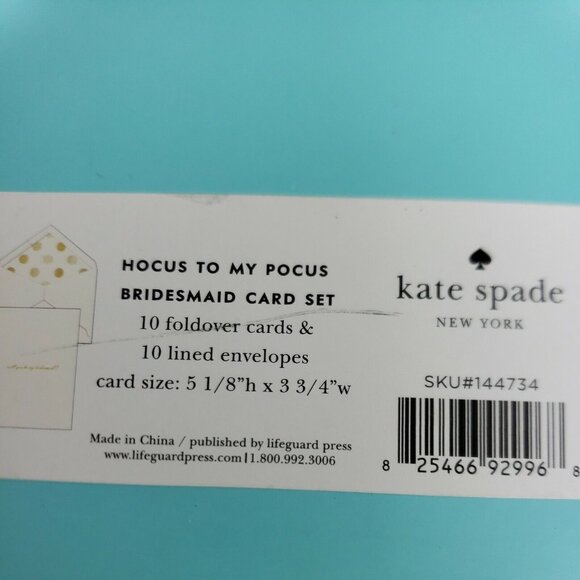 Kate Spade Notecard Set Bridesmaid Request New York Bridal 10 Cards Envelopes - Picture 6 of 9
